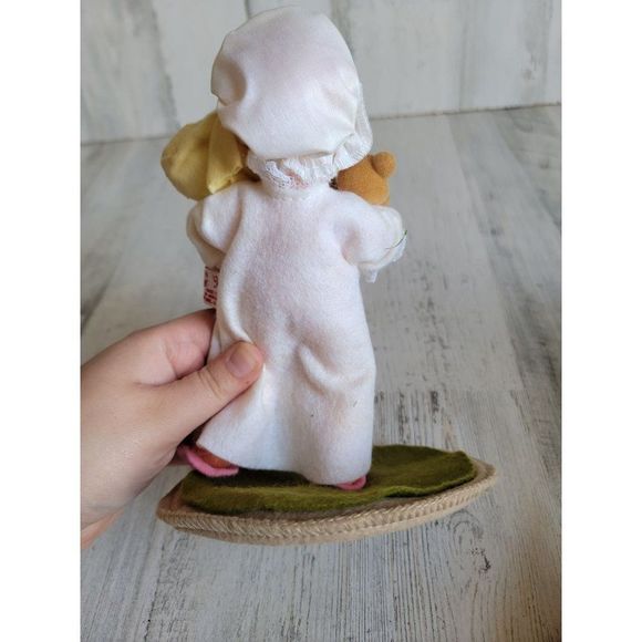 Annalee 1994 child blanket Grandma pajamas teddy bear doll xmas figure - Picture 7 of 8
